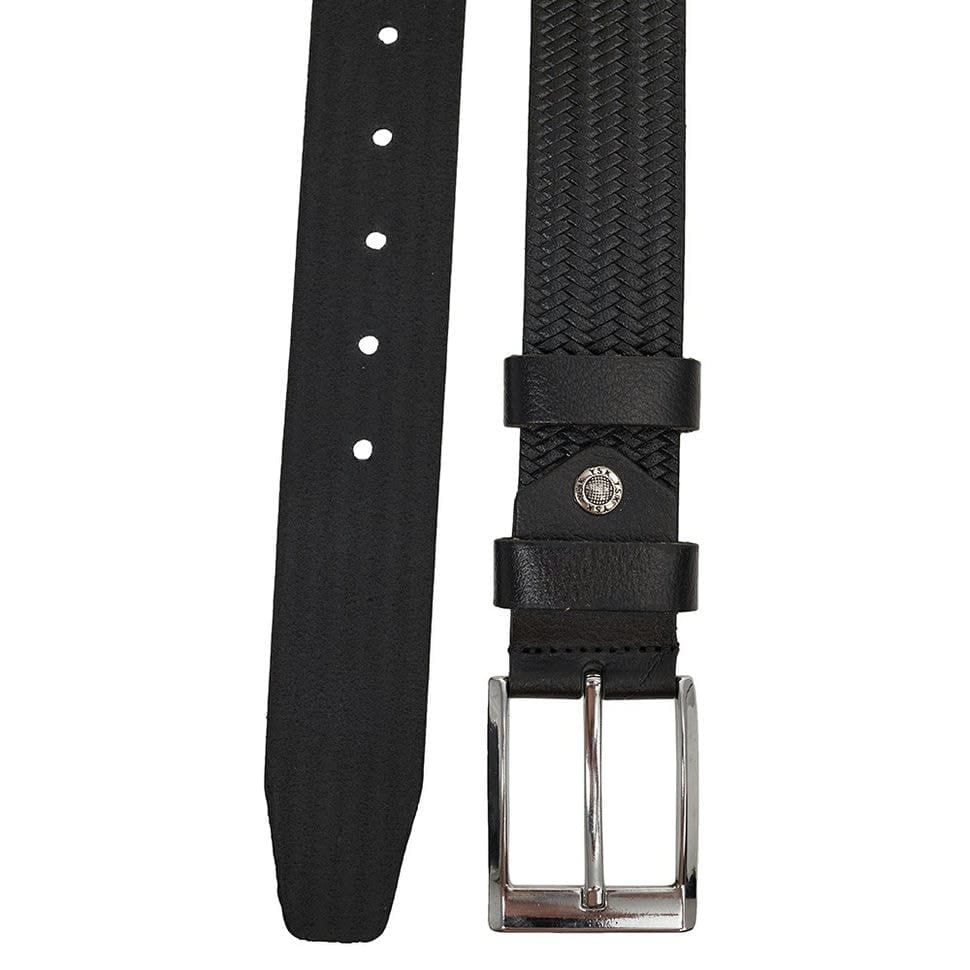 Ремінь шкіряний YSK джинси 4см 4-3072-1 чорний