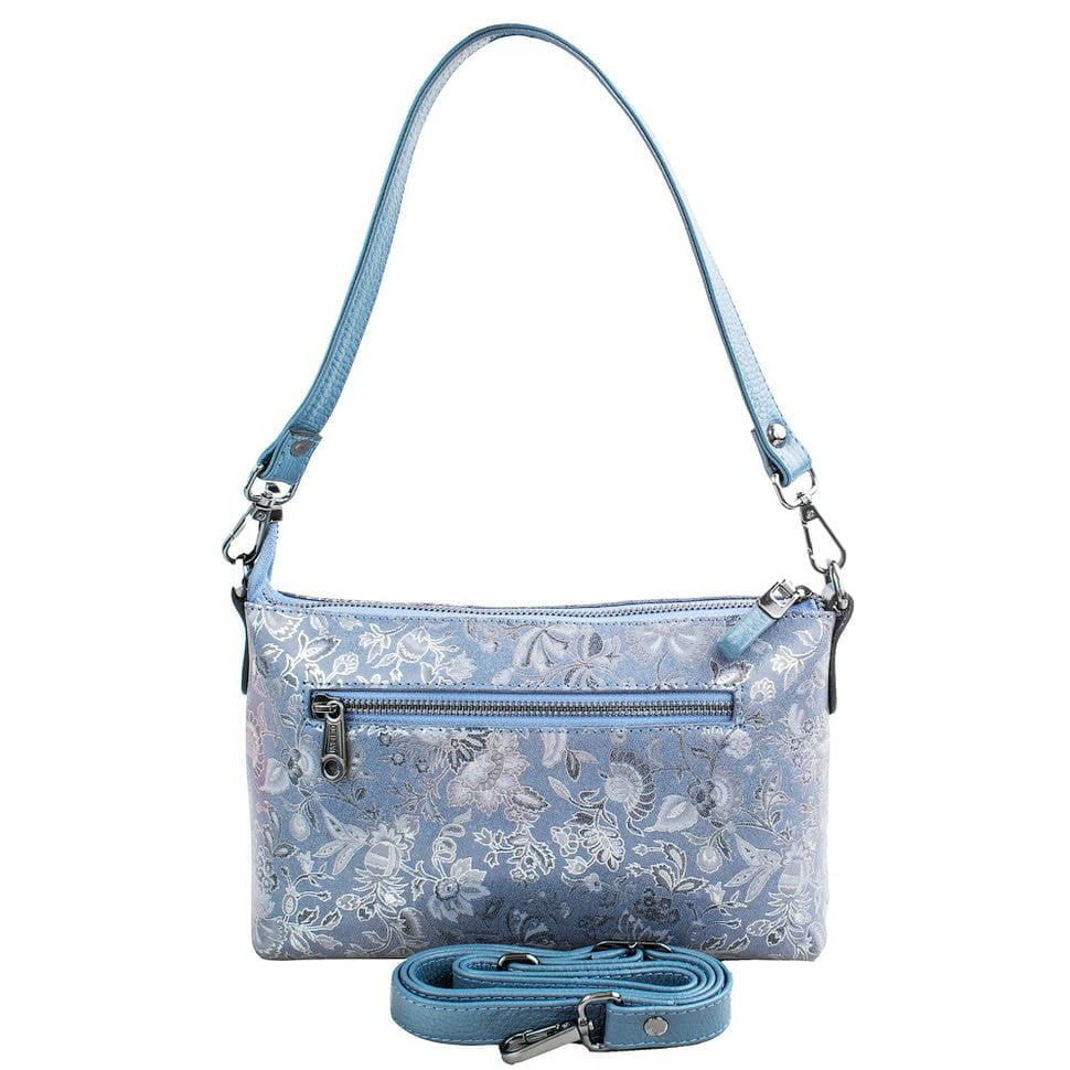 Сумка жіноча шкіра Desisan 3033-225 блакитні квіти
