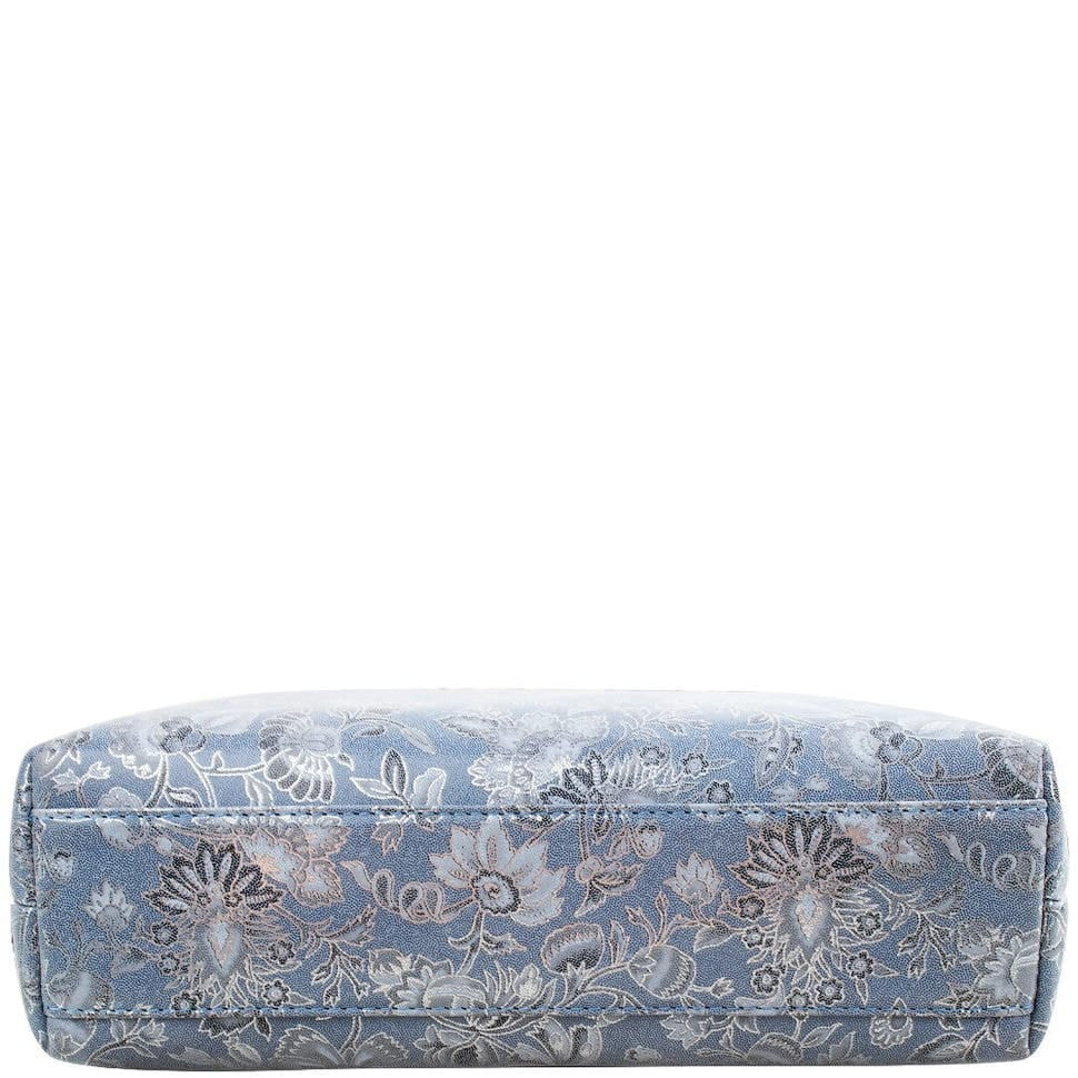 Сумка жіноча шкіра Desisan 3033-225 блакитні квіти