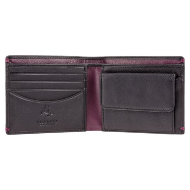 Men's wallet Visconti AP62 Montreux (Black Burgundy)