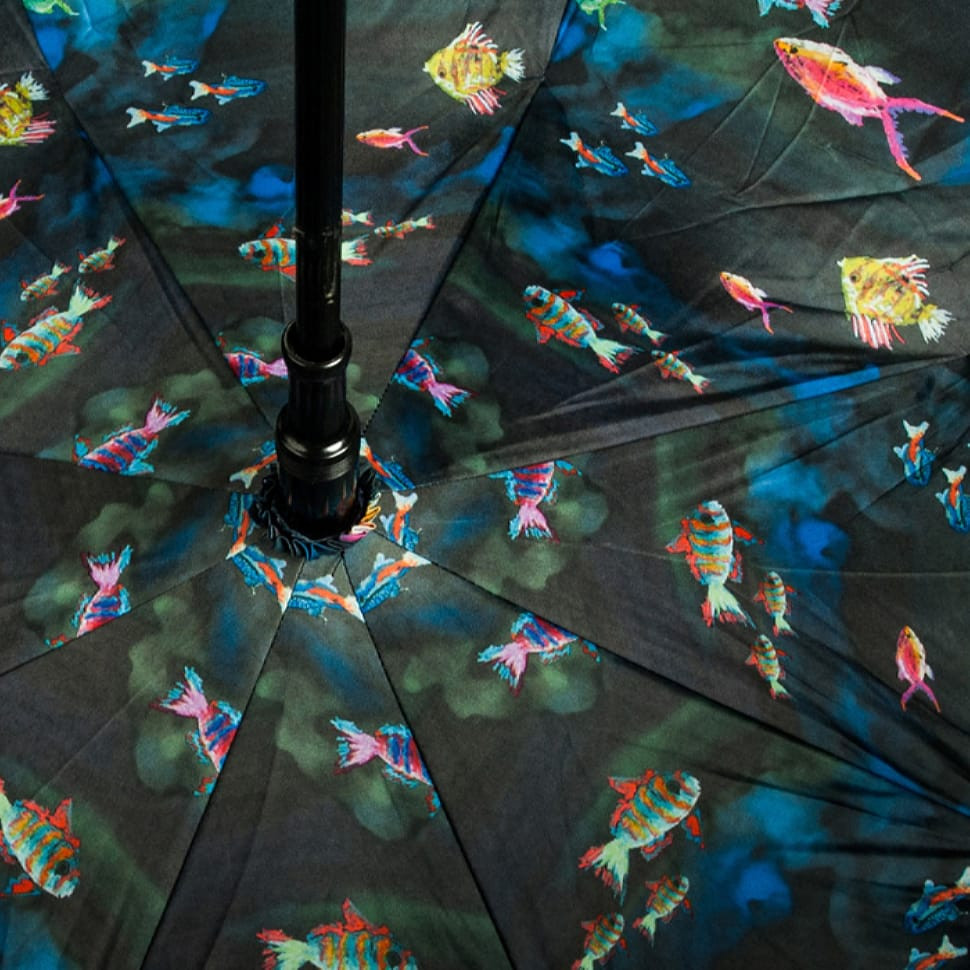 Парасолька-тростина жіноча Fulton Bloomsbury-2 L754-033524 Under The Sea (Під водою)