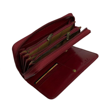 Leather wallet Italico 1192 rosso red