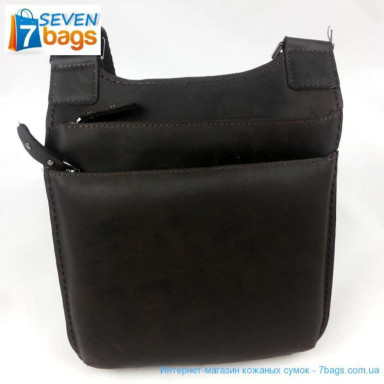 Compact cross body bag in horse leather
