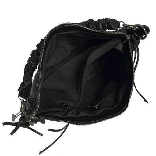 Сумка жіноча шкіряна Borsa CA020-06BK чорна