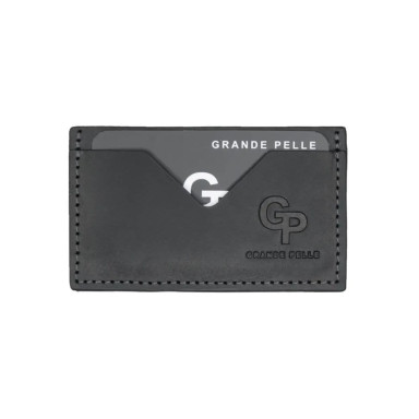 Cardholder Grande Pelle 300110 black leather crazy horse