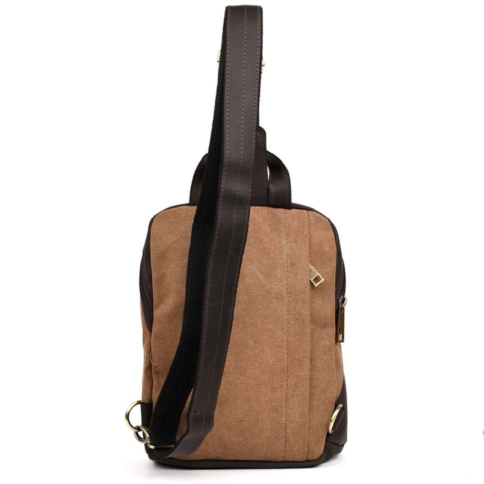 Слінг через плече, нагрудна сумка зі шкіри та канвасу TARWA RCc-1905-3md