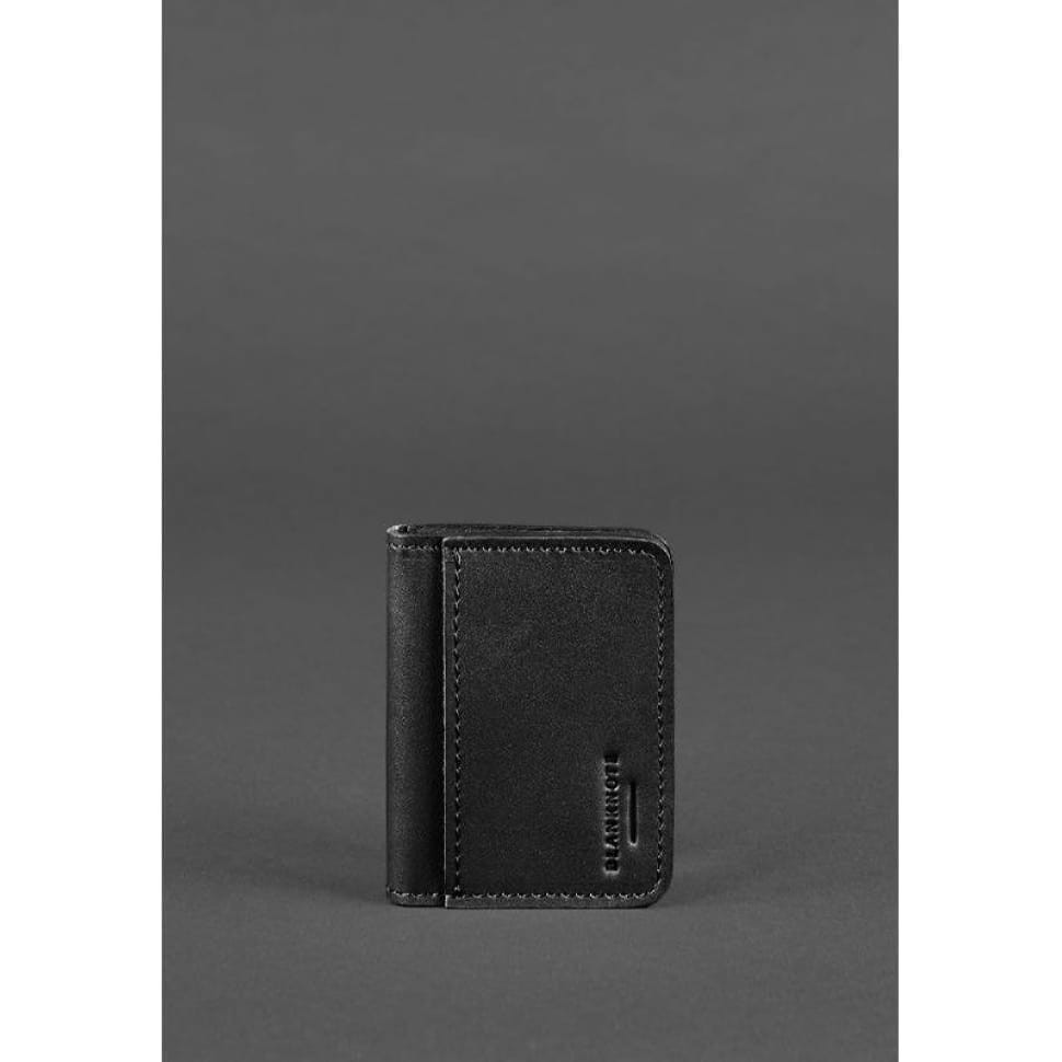 Шкіряна обкладинка для ID-паспорта та водійських прав 4.0 чорна