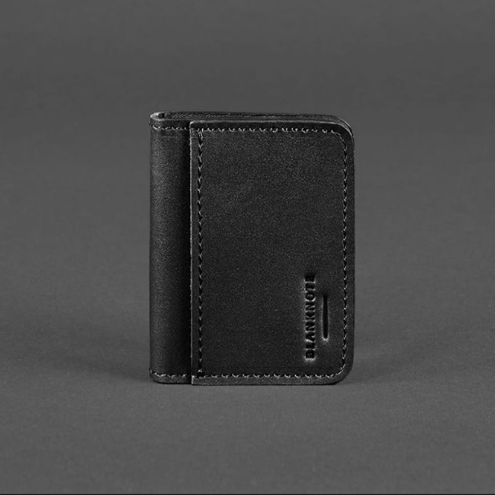 Шкіряна обкладинка для ID-паспорта та водійських прав 4.0 чорна