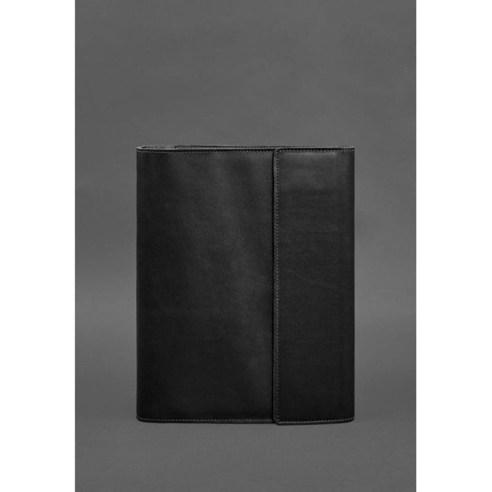 Leather document folder "Family" A4 on a segregator with files, black
