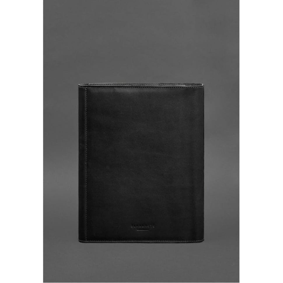 Leather document folder "Family" A4 on a segregator with files, black