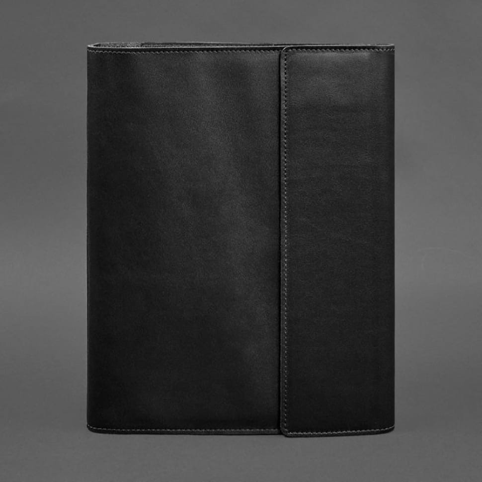 Leather document folder "Family" A4 on a segregator with files, black