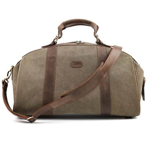 Шкіряна спортивна дорожня сумка TARWA RCh-9552-4lx канвас та шкіра