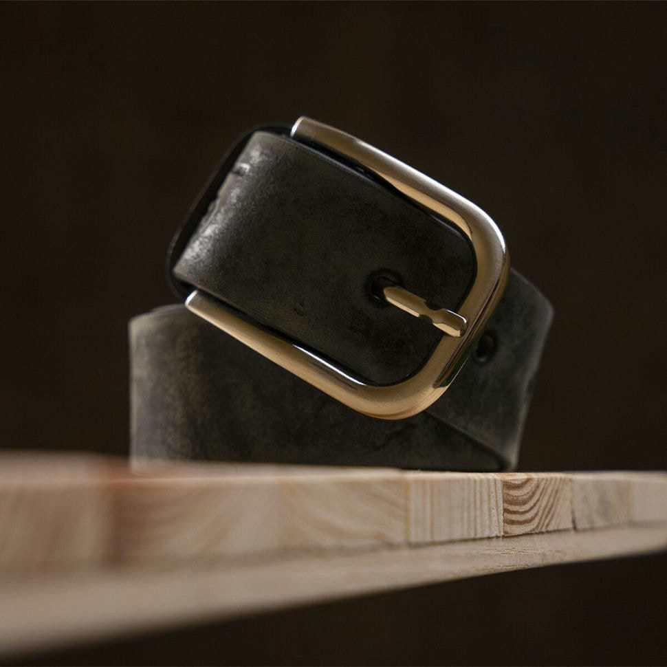 Ремінь чоловічий Grande Pelle 11062 під джинси Сірий