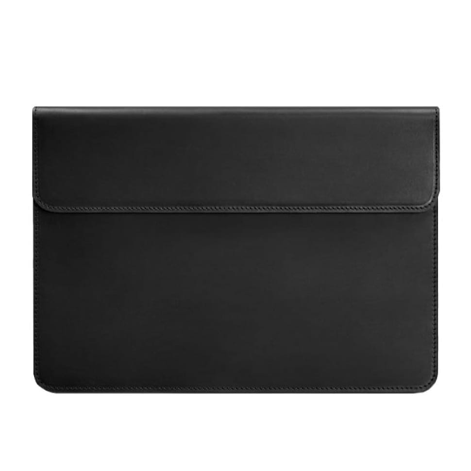 Шкіряний чохол-конверт на магнітах для MacBook 16 дюйм Чорний Crazy Horse