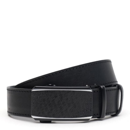 Чоловічий ремінь із натуральної шкіри V1115GX46-black
