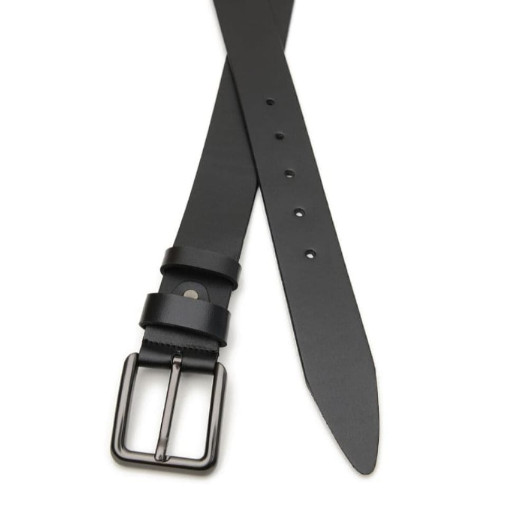 Чоловічий ремінь із натуральної шкіри V1115GX04-black