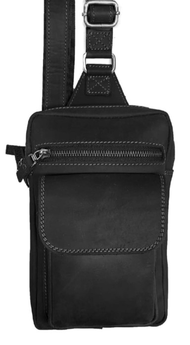Mens sling shoulder bag banana 102-15(30) black