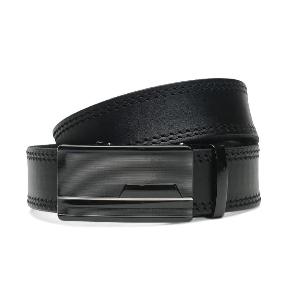 Men's leather belt with automatic buckle CV1gnn34-115