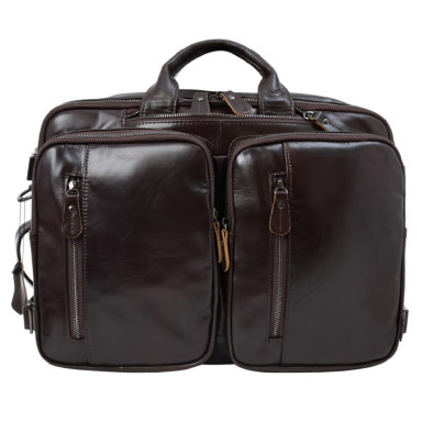 Портфель мягкий кожаный BUFFALO BAGS M7014C коричневый