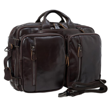 Портфель мягкий кожаный BUFFALO BAGS M7014C коричневый