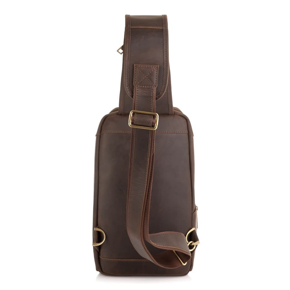 Шкіряний рюкзак на одне плече, рюкзак-слінг TARWA RC-0910-4lx