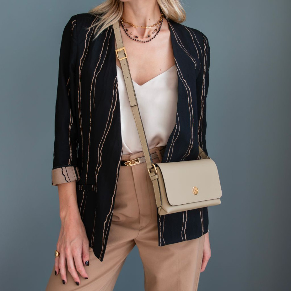 Biscuit Soft leather shoulder bag