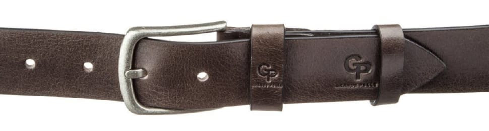Чоловічий ремень з круглою пряжкою Grande Pelle 11271 Капучино