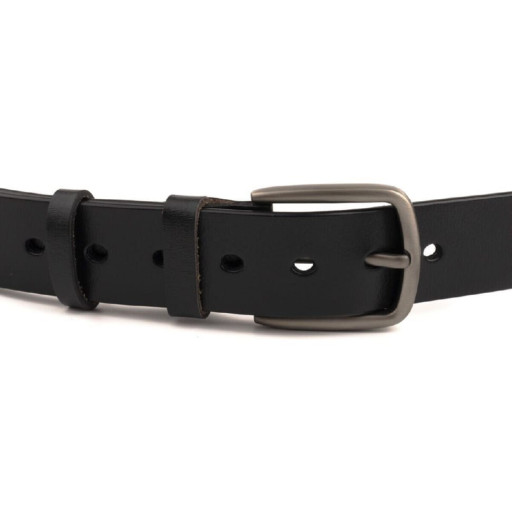 Чоловічий ремень з класичною пряжкою механіка Vintage 20316 Чорний