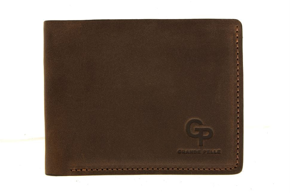 Портмоне чоловіче шкіряне Onda коричневе Grande Pelle 507120