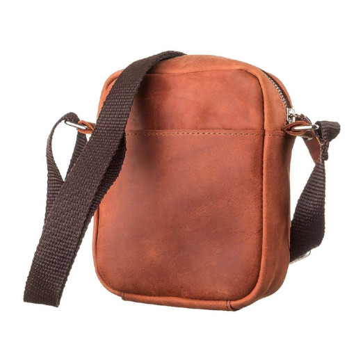 Горизонтальна барсетка-клатч чоловіча в гладкій шкірі GRANDE PELLE 11298 Чорна