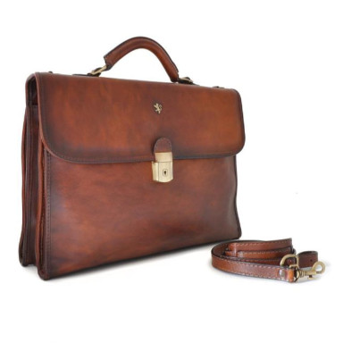 Pratesi BMA362 - Da Verrazzano Briefcase for Laptop in cow leather Bruce Brown