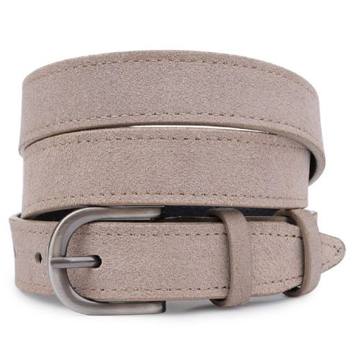 Модний жіночий ремінець замшевий Vintage 20789 Сірий