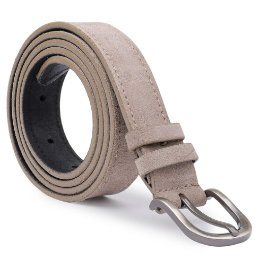 Модний жіночий ремінець замшевий Vintage 20789 Сірий