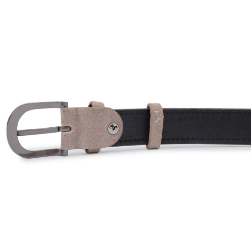 Модний жіночий ремінець замшевий Vintage 20789 Сірий