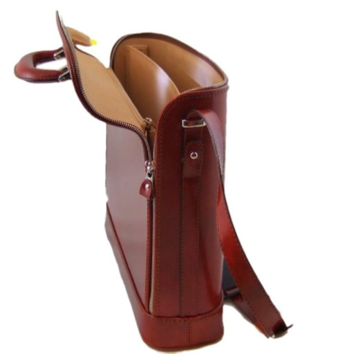 Pratesi CCF116/15 - Raffaello Cavallino Laptop Bag in real leather Cavallino Coffee