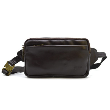 Belt bag with two compartments TARWA GC-0704-3md smooth leather