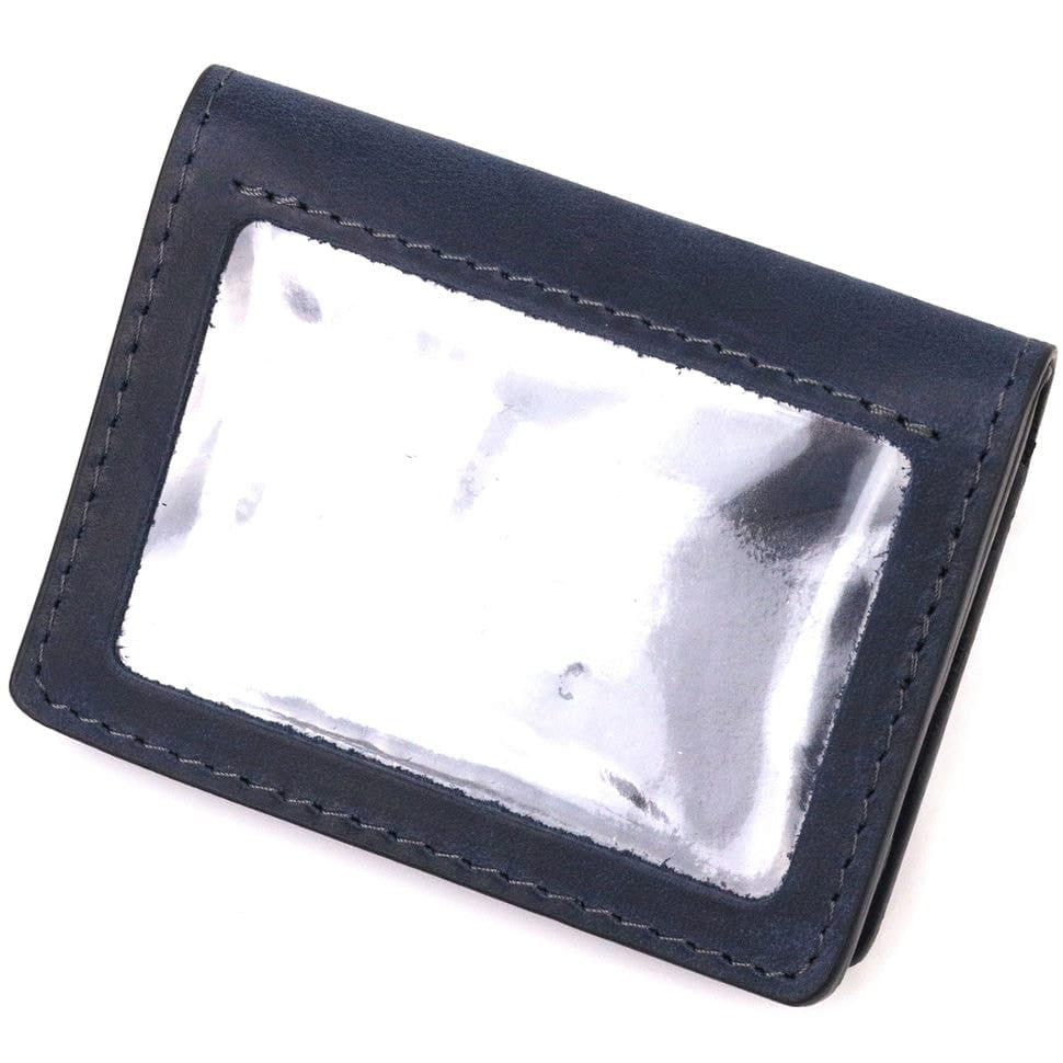 Практична обкладинка на автодокументи у вінтажній шкірі Серце GRANDE PELLE 16714 Синій