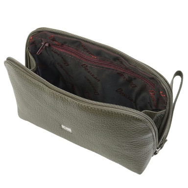 Cosmetic bag leather Desisan 1-774 khaki