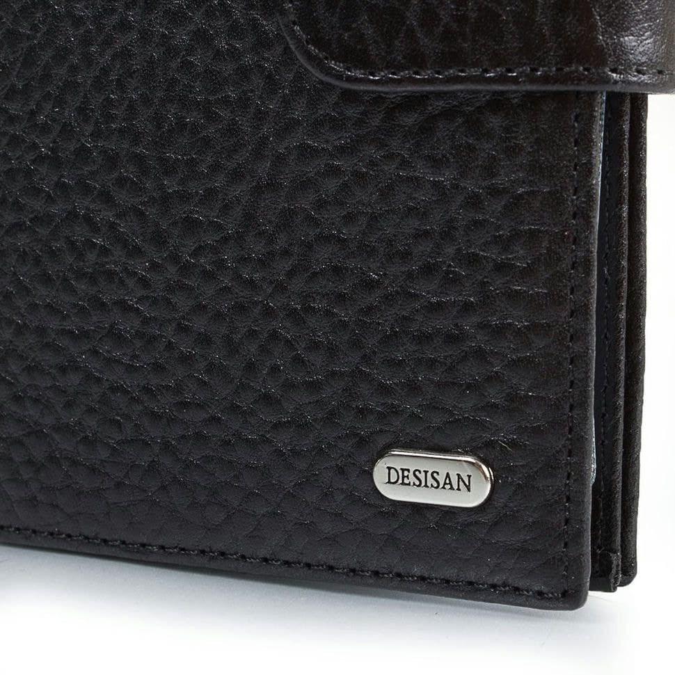 Обкладинка авто+паспорт шкіряна Desisan 102-011 чорний флотар