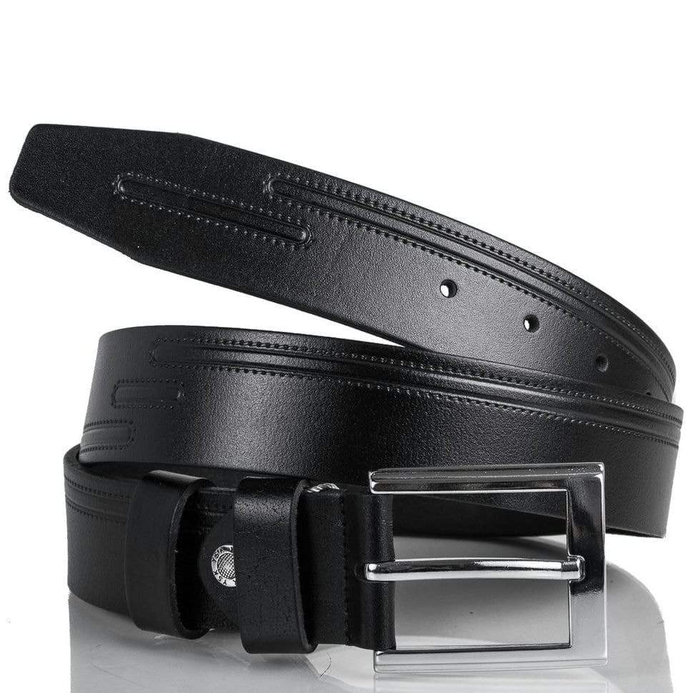 Ремінь шкіряний YSK класичний 3,5 см 2029-1 чорний