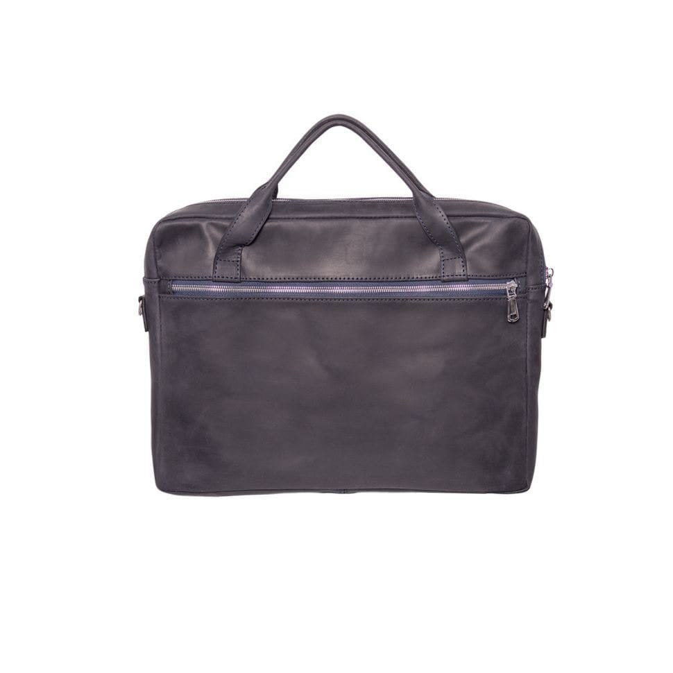 Сумка для документів шкіряна, колір - синій 028с