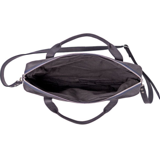 Сумка для документів шкіряна, колір - синій 028с