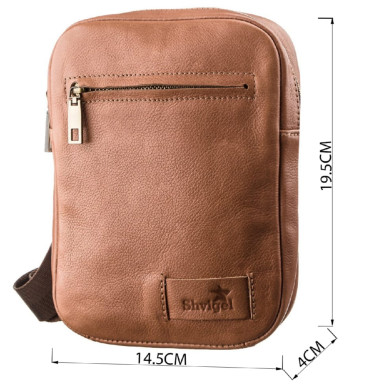 Men's leather bag SHVIGEL 19104 Red
