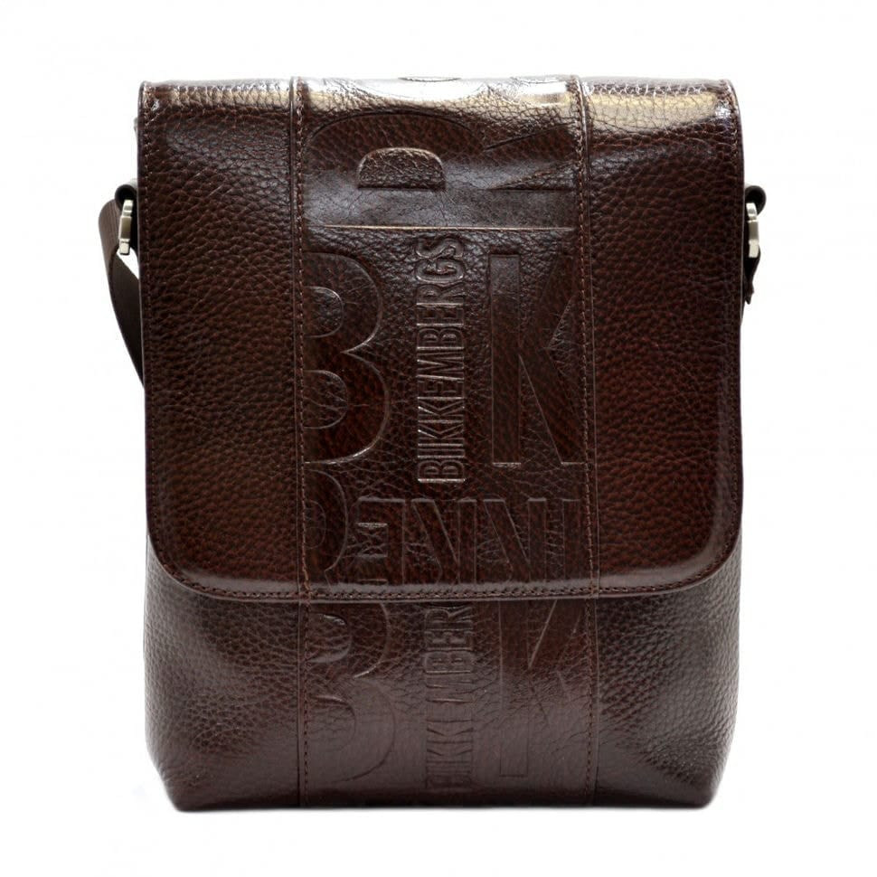 Барсетка м'яка шкіряна DESISAN 1612-019 коричневий флотар