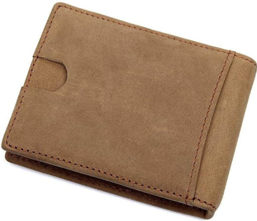 Цікавий компактний гаманець для чоловіків із натуральної шкіри флотар CANPELLINI 21874 Коричневий
