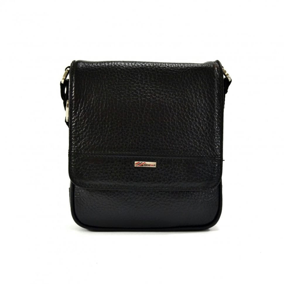 Барсетка м'яка шкіряна DESISAN 417-01 чорний гладкий