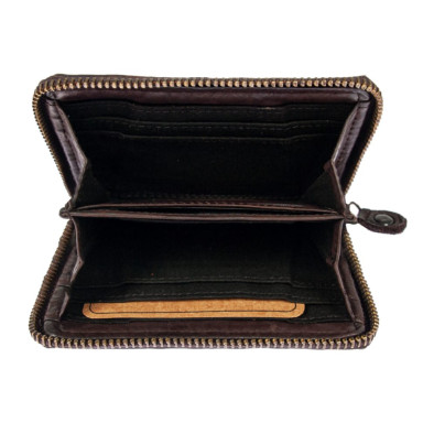 Vintage Womens Wallet Ashwood D80 DK Brn