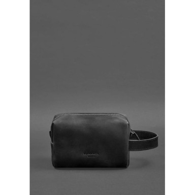 Leather cosmetic bag 5.0 Black Crazy Horse