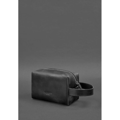 Leather cosmetic bag 5.0 Black Crazy Horse