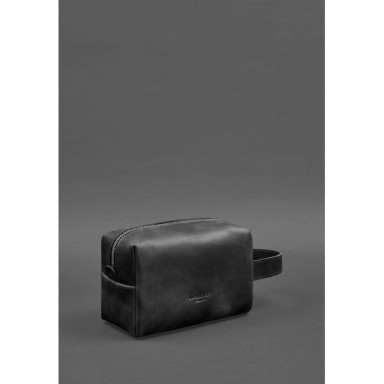 Leather cosmetic bag 5.0 Black Crazy Horse